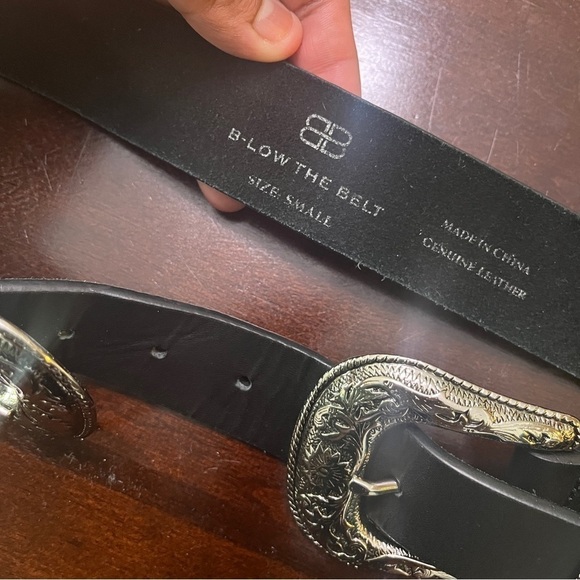 B-Low The Belt Genuine Leather Festival Boho Double Buckle Size S Bri Bri Waist - Picture 6 of 6
